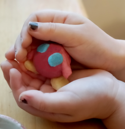 Kids soap dough creation "Kirby"