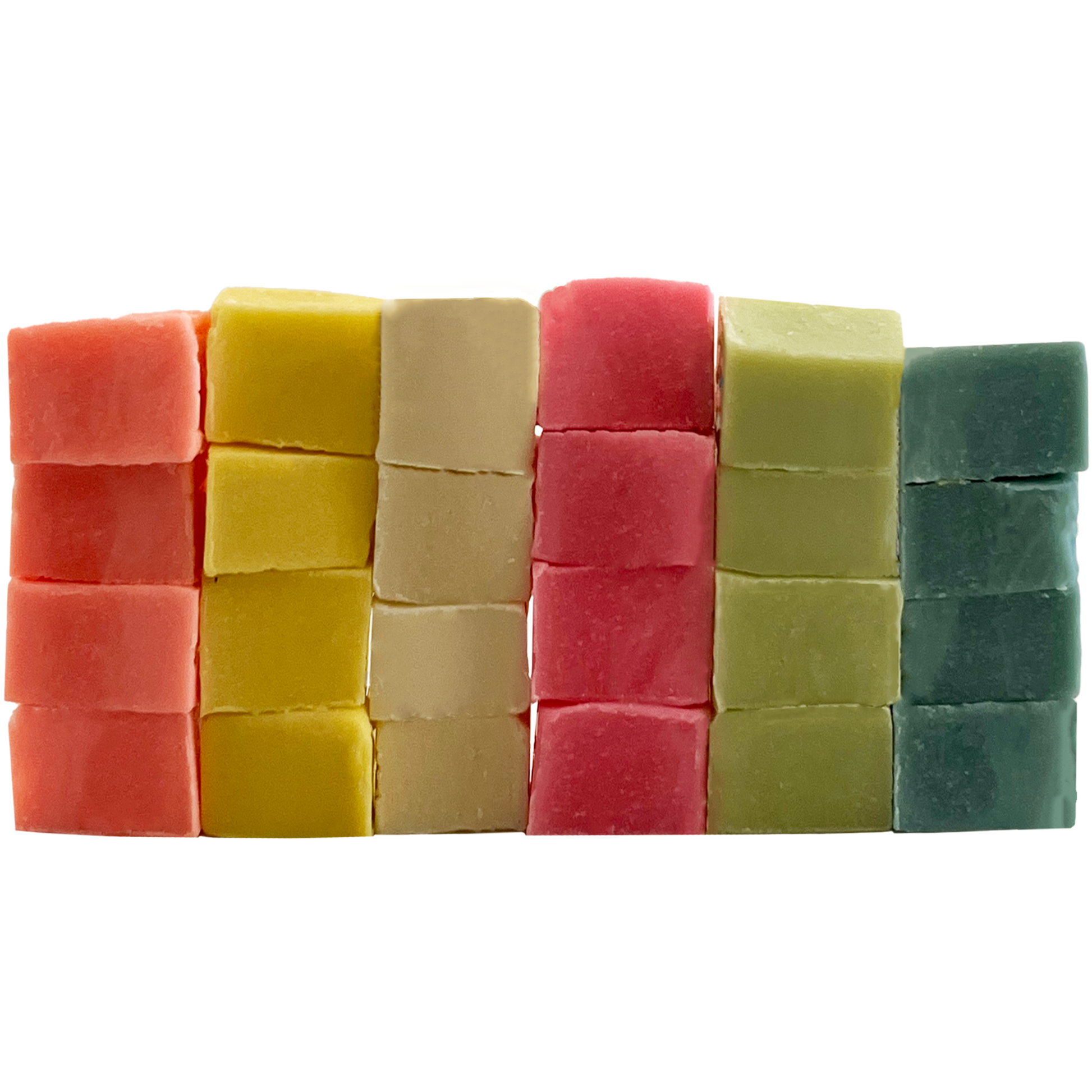 Soap Dough Co. - Pastel Kit - Wall of pastel colors (pink, yellow, white, orange, green, and blue) stacked.